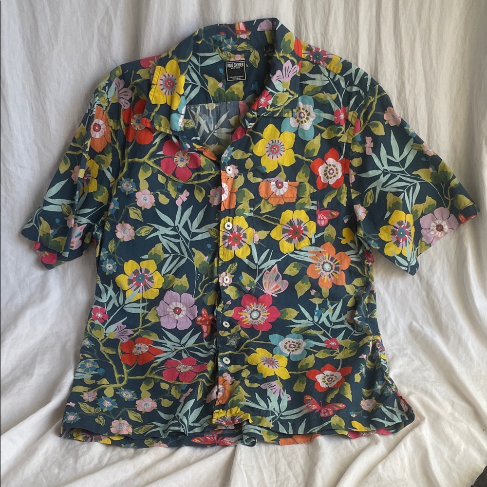 Todd Snyder Floral Multicolor Casual Button Down Shirt